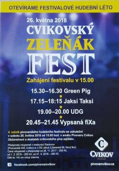 Cvikovský Zeleňák Fest 2018