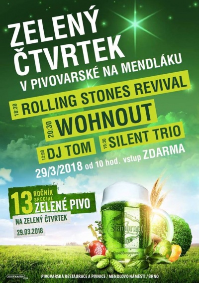 Zelený čtvrtek v Pivovarské na Mendláku 2018