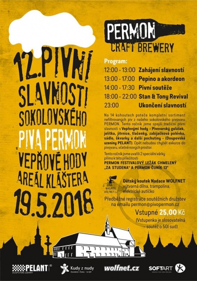 12. slavnosti sokolovského piva Permon 2018