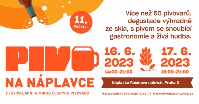 XI. ročník festivalu malých a mini českých pivovarů - Pivo na Náplavce 2023