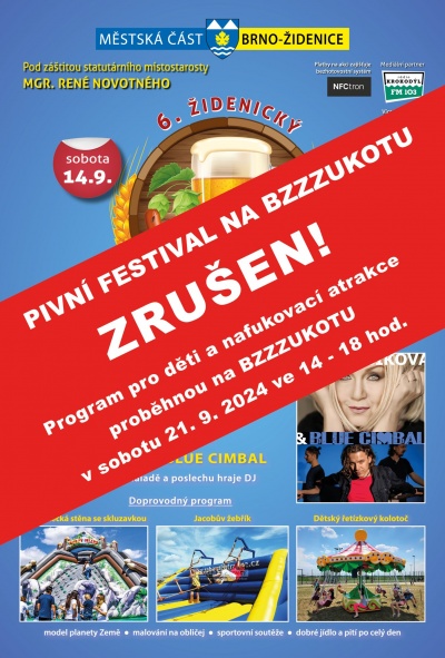 Židenický pivní festival 2024 - ZRUŠENO !!!