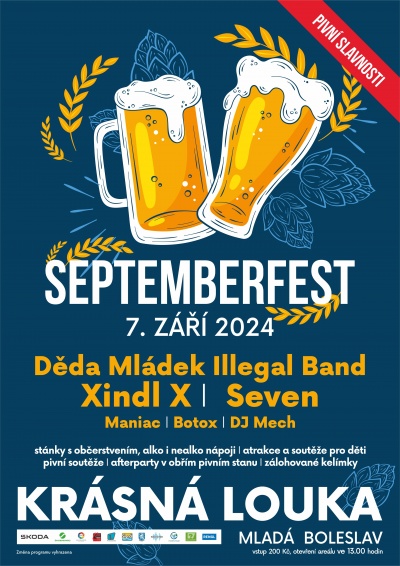 Pivní slavnosti Septemberfest 2024 Krásná louka